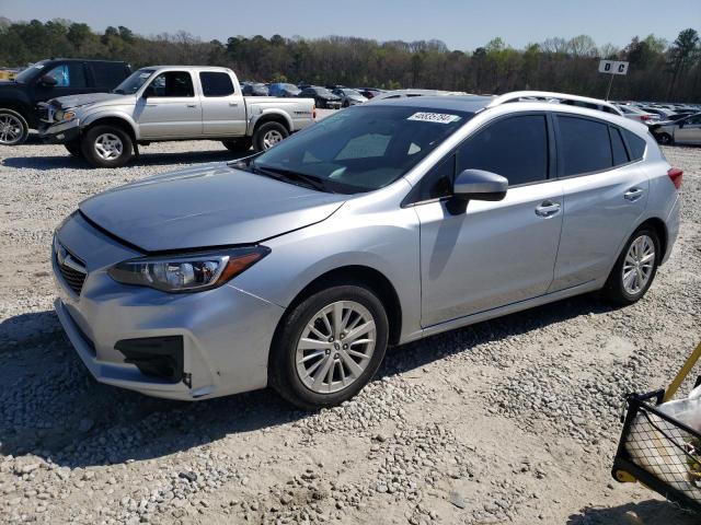 4S3GTAB63J3705338 - 2018 SUBARU IMPREZA PREMIUM SILVER photo 1