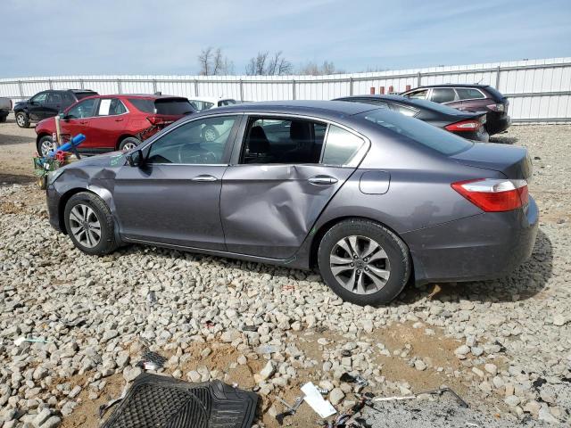 1HGCR2F39FA120853 - 2015 HONDA ACCORD LX GRAY photo 2