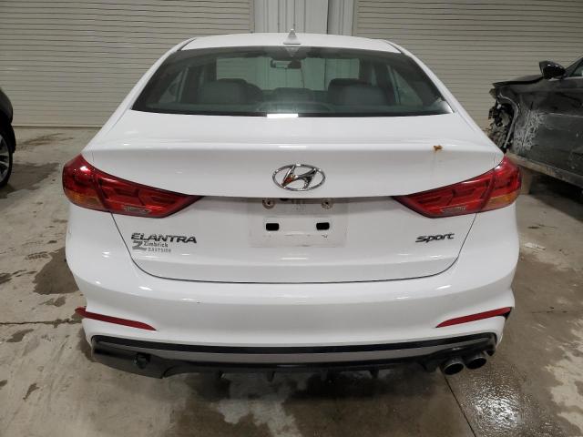 KMHD04LB6JU519632 - 2018 HYUNDAI ELANTRA SPORT WHITE photo 6