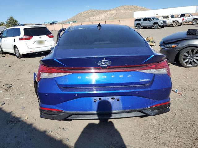 KMHLP4AG3NU218814 - 2022 HYUNDAI ELANTRA LIMITED BLUE photo 6