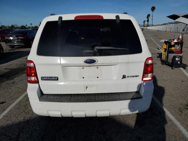 1FMCU4K32CKA15183 - 2012 FORD ESCAPE HYBRID WHITE photo 6