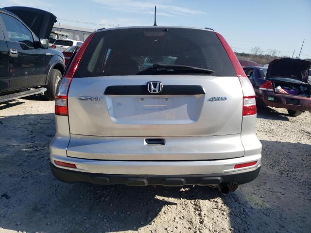 5J6RE4H35AL087001 - 2010 HONDA CR-V LX SILVER photo 6