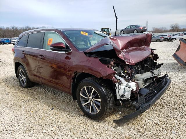 5TDJZRFH1HS447361 - 2017 TOYOTA HIGHLANDER SE MAROON photo 4