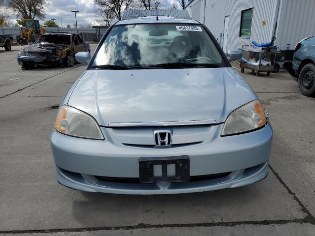 JHMES95663S018981 - 2003 HONDA CIVIC HYBRID TEAL photo 5