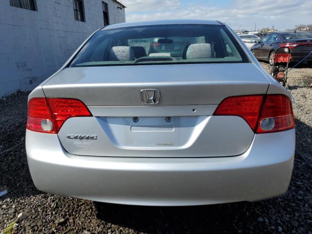 1HGFA16506L022038 - 2006 HONDA CIVIC LX SILVER photo 6