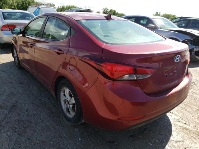 5NPDH4AEXFH646489 - 2015 HYUNDAI ELANTRA SE RED photo 3