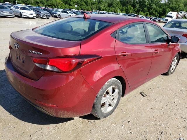 5NPDH4AEXFH646489 - 2015 HYUNDAI ELANTRA SE RED photo 4