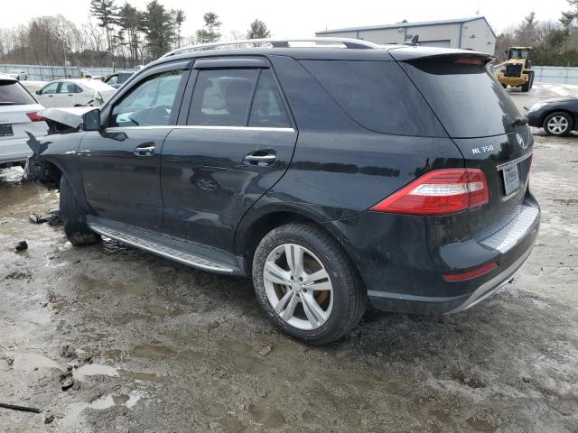 4JGDA5HB1FA555040 - 2015 MERCEDES-BENZ ML 350 4MATIC BLACK photo 2