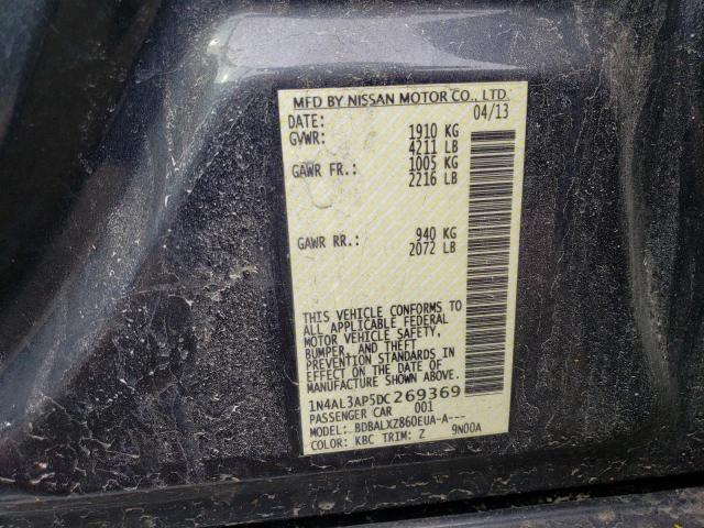 1N4AL3AP5DC269369 - 2013 NISSAN ALTIMA 2.5 GRAY photo 12