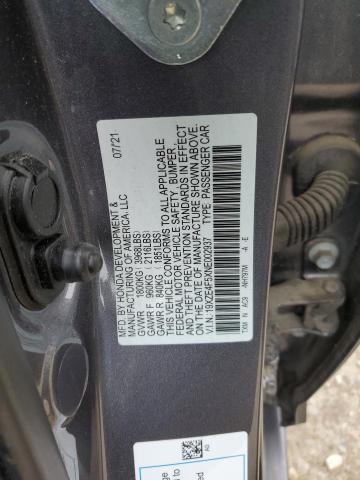 19XZE4F5XNE002937 - 2022 HONDA INSIGHT EX GRAY photo 12