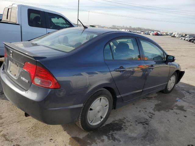 JHMFA36258S022415 - 2008 HONDA CIVIC HYBRID CHARCOAL photo 3