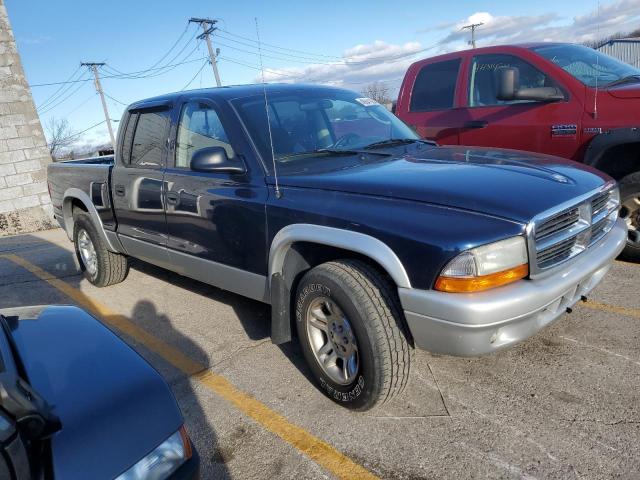 1D7HL48N04S547805 - 2004 DODGE DAKOTA QUAD SLT BLUE photo 4