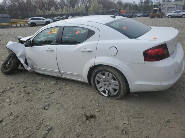 1C3CDZAB6CN294828 - 2012 DODGE AVENGER SE WHITE photo 2