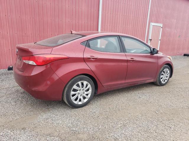 5NPDH4AE1CH094845 - 2012 HYUNDAI ELANTRA GLS RED photo 3