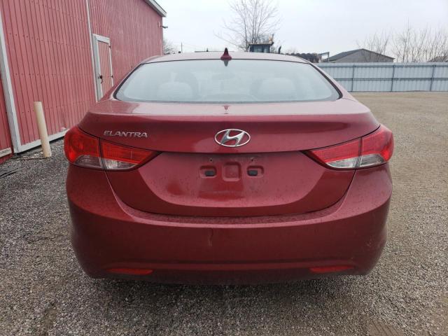 5NPDH4AE1CH094845 - 2012 HYUNDAI ELANTRA GLS RED photo 6