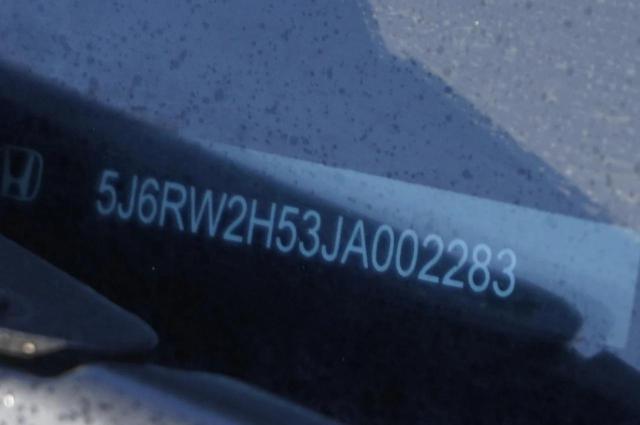 5J6RW2H53JA002283 - 2018 HONDA CR-V EX შავი ფოტო 10