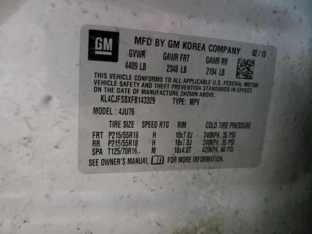 KL4CJFSBXFB143329 - 2015 BUICK ENCORE CONVENIENCE 银色 照片 13