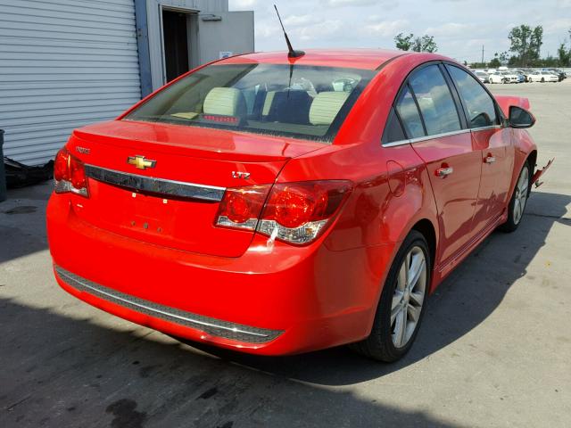 1G1PG5SB1E7314012 - 2014 CHEVROLET CRUZE LTZ RED photo 4