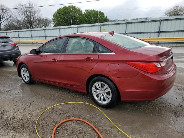 5NPEB4AC7CH379375 - 2012 HYUNDAI SONATA GLS RED photo 2