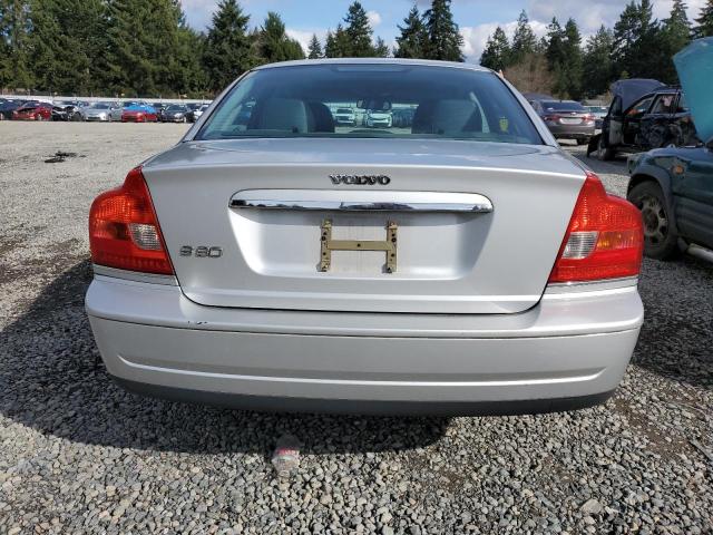 YV1TS59H641377195 - 2004 VOLVO S80 2.5T SILVER photo 6