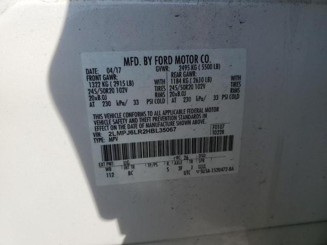 2LMPJ6LR2HBL35067 - 2017 LINCOLN MKX RESERVE WHITE photo 13