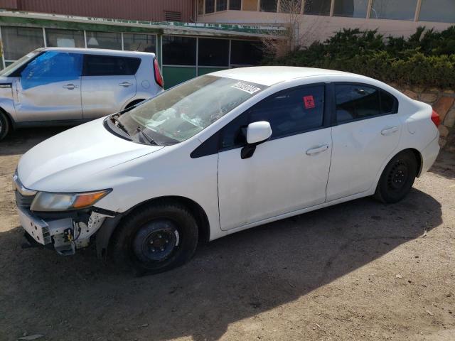 19XFB2F55CE386607 - 2012 HONDA CIVIC LX WHITE photo 1