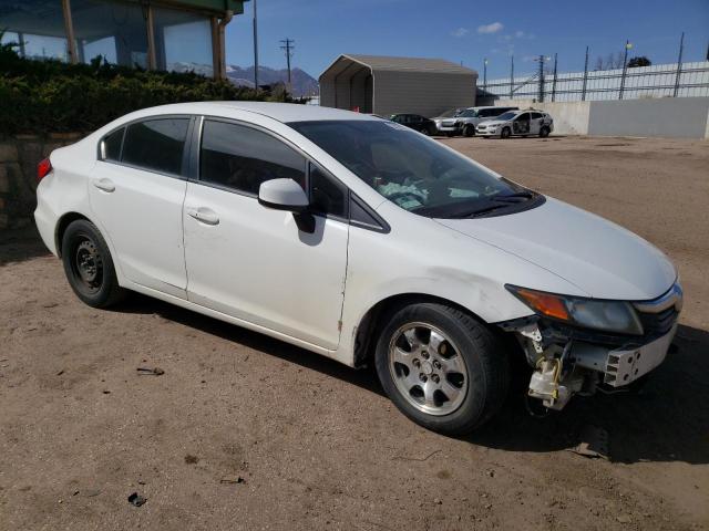 19XFB2F55CE386607 - 2012 HONDA CIVIC LX WHITE photo 4