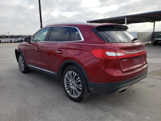 2LMPJ6LR9JBL42152 - 2018 LINCOLN MKX RESERVE أحمر صورة 2