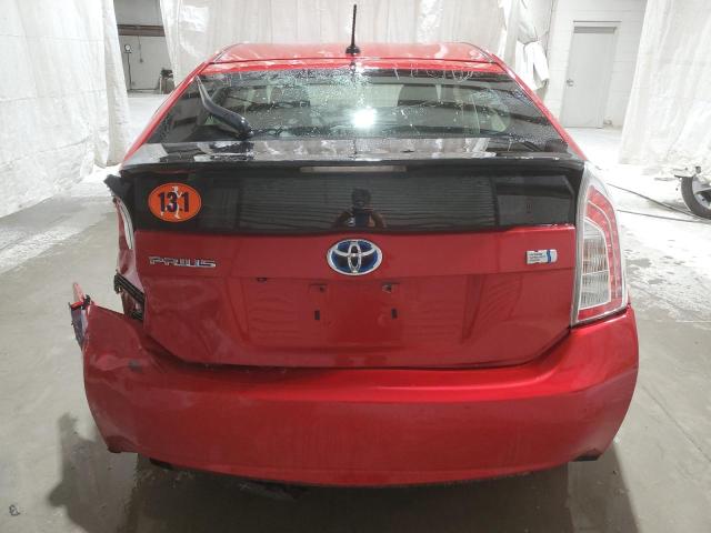 JTDKN3DUXD5656000 - 2013 TOYOTA PRIUS RED photo 6