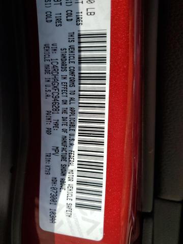 1C4RDHAGXFC946281 - 2015 DODGE DURANGO SXT RED photo 13