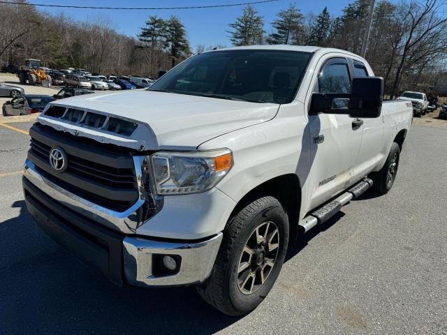 5TFUY5F12EX389536 - 2014 TOYOTA TUNDRA DOUBLE CAB SR/SR5 WHITE photo 1