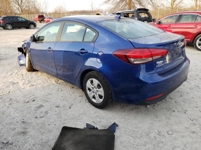 3KPFK4A72HE014721 - 2017 KIA FORTE LX BLUE photo 2