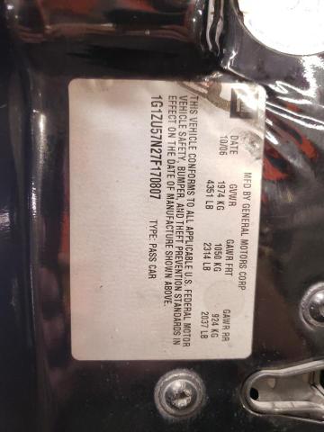 1G1ZU57N27F170807 - 2007 CHEVROLET MALIBU LTZ BLACK photo 12