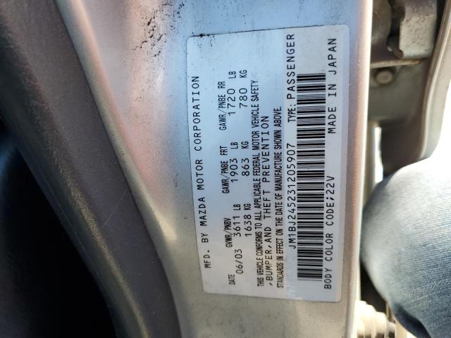 JM1BJ245231205907 - 2003 MAZDA PROTEGE PR5 银色 照片 13