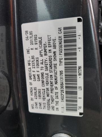 1HGCP26368A131785 - 2008 HONDA ACCORD LX GRAY photo 12