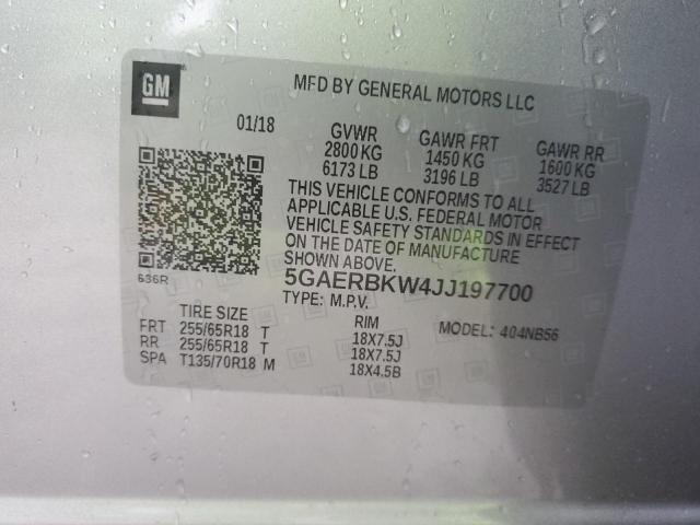 5GAERBKW4JJ197700 - 2018 BUICK ENCLAVE ESSENCE 银色 照片 13