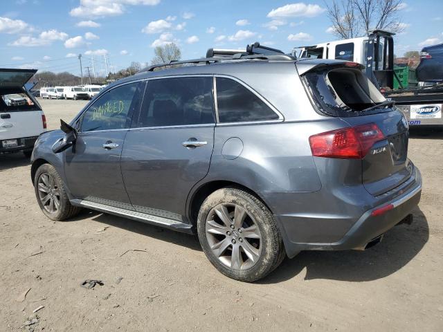 2HNYD2H54BH539345 - 2011 ACURA MDX ADVANCE GRAY photo 2