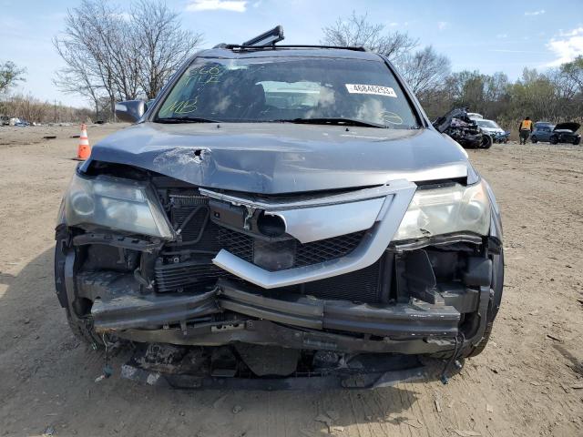 2HNYD2H54BH539345 - 2011 ACURA MDX ADVANCE GRAY photo 5