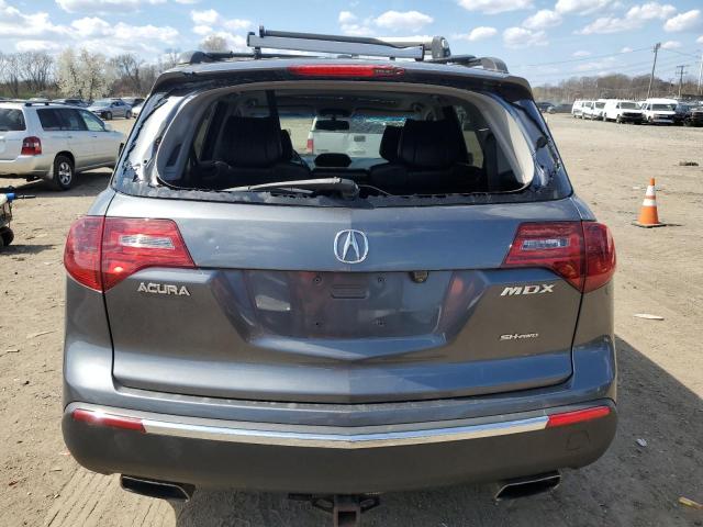 2HNYD2H54BH539345 - 2011 ACURA MDX ADVANCE GRAY photo 6