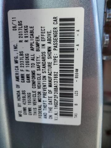 1HGCP2F38BA137692 - 2011 HONDA ACCORD LX BLUE photo 13