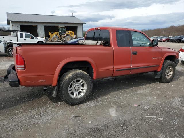 1B7GG42N72S503610 - 2002 DODGE DAKOTA SLT RED photo 3