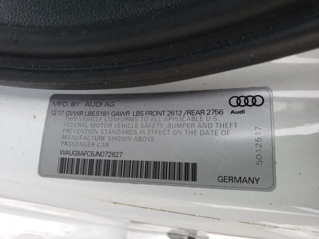 WAUG8AFC6JN072627 - 2018 AUDI A6 PREMIUM PLUS WHITE photo 13