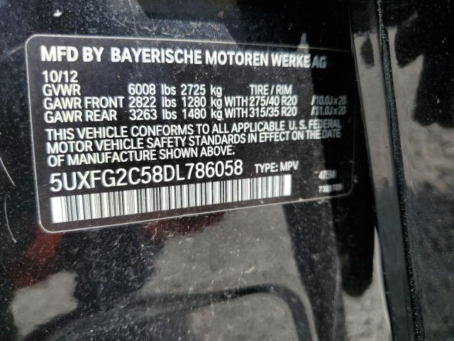 5UXFG2C58DL786058 - 2013 BMW X6 XDRIVE35I BLACK photo 12