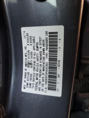 1HGCR2F54FA090680 - 2015 HONDA ACCORD SPORT GRAY photo 12