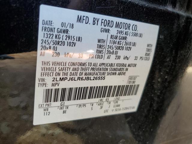 2LMPJ6LR6JBL26555 - 2018 LINCOLN MKX RESERVE BLACK photo 13