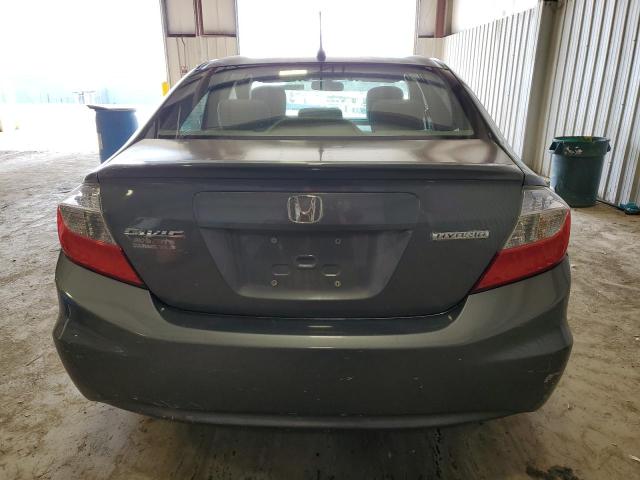 JHMFB4F34CS002127 - 2012 HONDA CIVIC HYBRID L GRAY photo 6