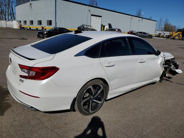 1HGCV3F20NA030496 - 2022 HONDA ACCORD HYBRID SPORT WHITE photo 3