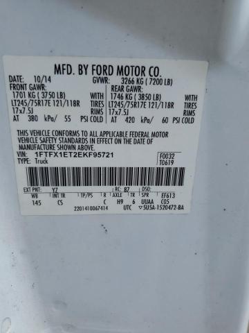 1FTFX1ET2EKF95721 - 2014 FORD F150 SUPER CAB WHITE photo 12