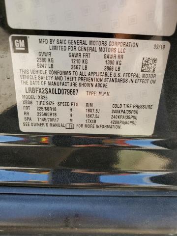 LRBFX2SA0LD079687 - 2020 BUICK ENVISION ESSENCE BLACK photo 13