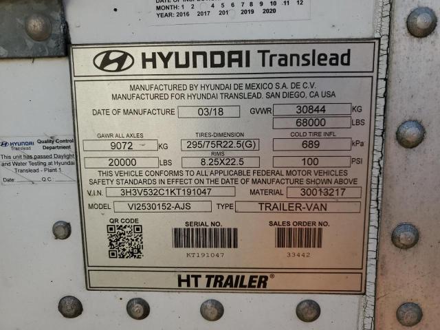 3H3V532C1KT191047 - 2019 HYUNDAI VAN WHITE photo 8